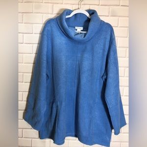 Avenue cowl sweater w/ pockets woman's size 22/24 Carolina blue